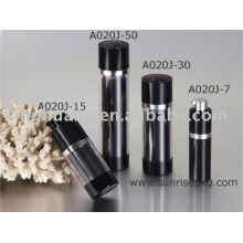 black rotary lotion bottle with airless pump